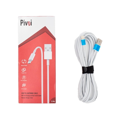 Pivoi USB to Lightning 10FT 1pk