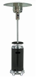 Black & Stainless Steel Patio Heater with Table