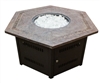 Hexagon Firepit with Faux Stone Top