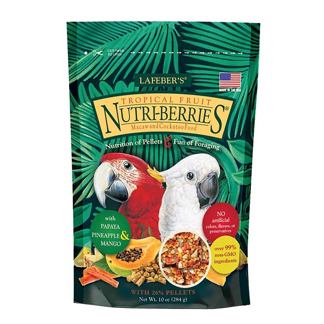 Lafeber's Tropical Fruit Nutri-Berries - Macaw & Cockatoo - 10oz