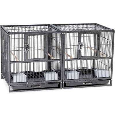 #F075 Hampton Deluxe Divided Breeder Bird Cage - Black