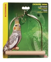 Living World Bird Swing with Wooden Perch (5.5" x 7")