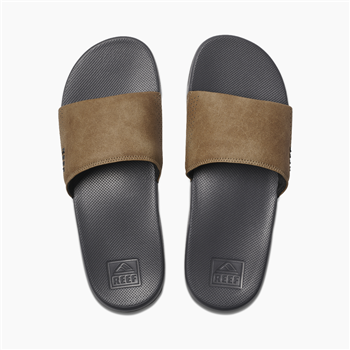 reef one slide sandal grey tan reef sandal