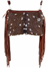 Axis Deer Medium Clutch with Fringe