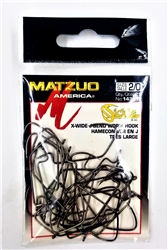 Matzuo X-Wide J-Bend worm hooks 2/0