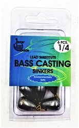 Jeros Tackle Lead Substitute Bass Casting Sinkers Box of 12 (T6-6))