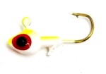 Double Eyed Painted Minnow Head Jigs Bag of 100