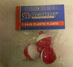 Academy 1 1/4 inch plastic floats (T6-3)