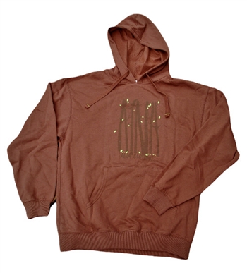 Aina brown organic cotton In the Trees Hoodie sweatshirt