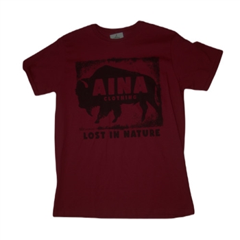 Aina Men's Bison Eco Friendly Organic Cotton T-Shirt