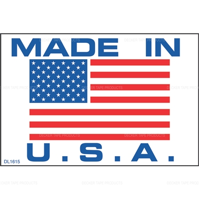 DL1615 <br> FLAG MADE IN USA <br> 2" X 3"