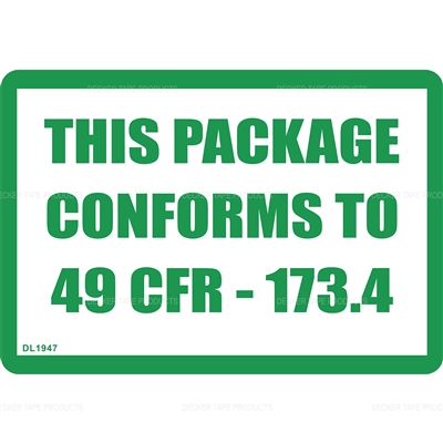 DL1947 <br> THIS PACKAGE CONFORMS <br> 2-3/4" X 4"