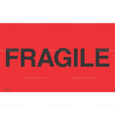 DL2423 <br> FRAGILE <br> 3" X 5"