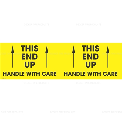DL3151 <br> THIS END UP - HANDLE WITH CARE <br> 3" X 10"