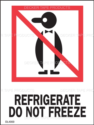 DL4000 <br> REFRIGERATE DO NOT FREEZE <br> 3" X 4"