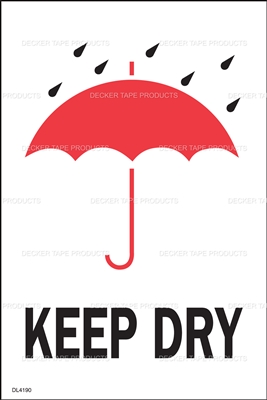 DL4190 <br> KEEP DRY <br> 4" X 6"