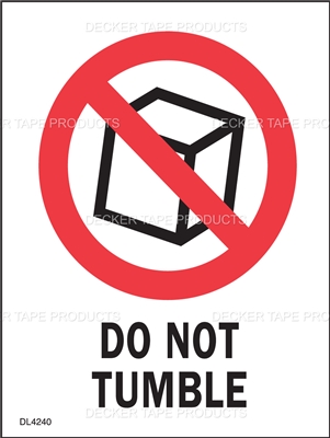 DL4240 <br> DO NOT TUMBLE <br> 3" X 4"