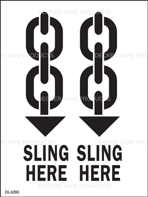 DL4280 <br> SLING HERE <br> 3" X 4"