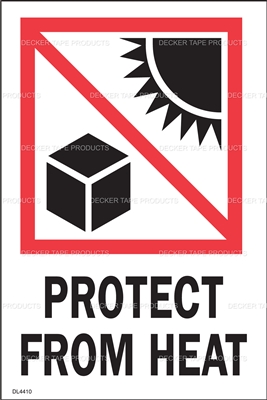 DL4410 <br> PROTECT FROM HEAT <br> 4" X 6"