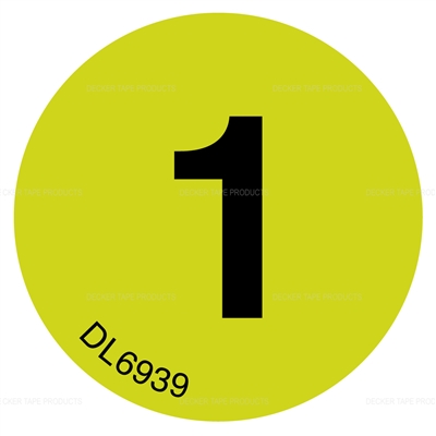 DL6939 <br> CIRCLE LABEL # 1 <br> 2"