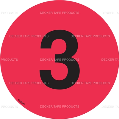 DL6947 <br> CIRCLE LABEL # 3 <br> 4"