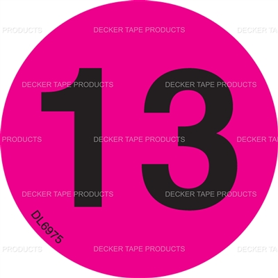 DL6975 <br> CIRCLE LABEL # 13 <br> 2"