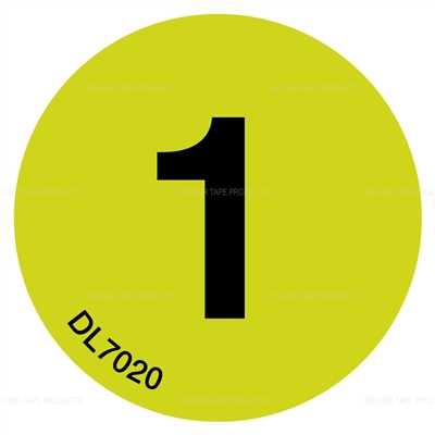 DL7020 <br> CIRCLE LABEL #1 <br> 1"