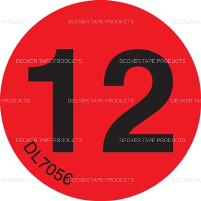 DL7056 <br> CIRCLE LABEL #12 <br> 1"