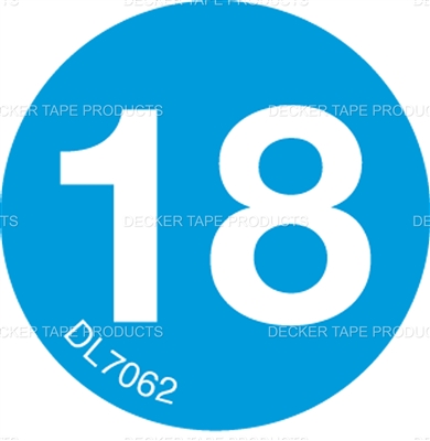 DL7062 <br> CIRCLE LABEL #18 <br> 1"