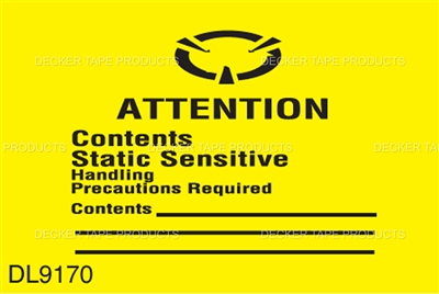 DL9170 <br> ATTENTION CONTENTS STATIC SENSITIVE <br> 1" X 1-1/2"