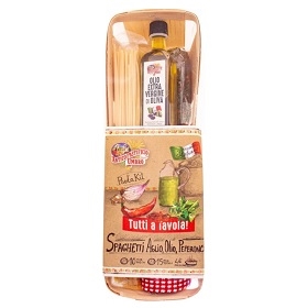 Antico Pastificio Umbro Spaghetti Aglio, Olio e Peperoncino  (Garlic, Oil and Chili Pepper) Pasta Kit