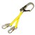 Guardian 01610 22 inch <b> web rebar positioning assembly </b> with rebar hook on one end and self-locking snaphooks on the other end.