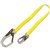 <b>Guardian 01251 3 foot web lanyard </b> with locking snaphook on one end and <b> rebar hook </b> on the other end.