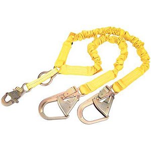 3M DBI/SALA 1244456 100% Tie-Off Internal Stretch Shock Absorbing Lanyard With Rebar Hooks