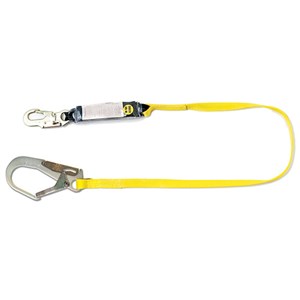 Guardian 01221 SS72R-6 Shock Absorbing Web Lanyard With Rebar Hook