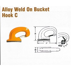 Pewag BH-C18 Alloy Weld On Bucket Hook C Style
