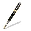 Broadwell Art Deco Black TN and 22kt Gold Fountain Pen Kit  Item #: PKART4F