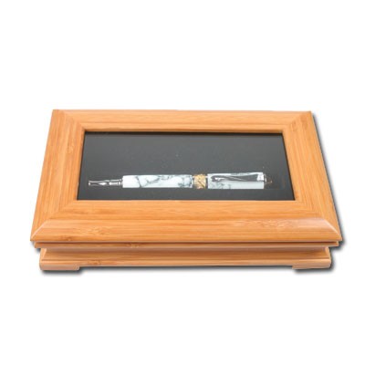 Fancy Bamboo Single Pen Display Box  Item #: PKBOX8X
