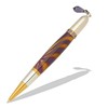 Diva Charm Purple Tanzanite Crystals Pen Kit in Gold TN and Rhodium  Item #: PKCHPEN5