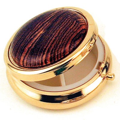 24kt Gold Plated Mini Pill Box  Item #: PKMBXG