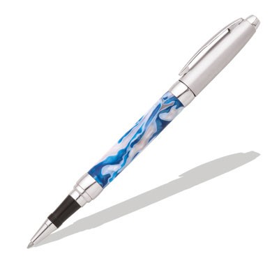 Presimo Chrome and Satin Chrome Rollerball Pen Kit  Item #: PKPT100RCH