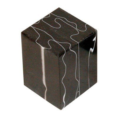 Acrylic Black with White Swirl 1-1/2 in. x 1-/12 in. x 2 in. Bottle Stopper Blank  Item #: WXABS03