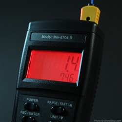 EMF/Temperature Digital Mel Meter With RED Backlight and flashlight