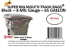 65 Gallon Trash Bags Super Big Mouth Large Industrial 65 GAL Garbage Bags Can Liners