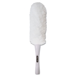 Boardwalk Model BWK-MICRODUSTER Micro-Feather Microfiber Feathers Washable 23" White Duster - 1 Each