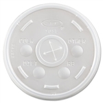 Dart Plastic Lids For Hot/Cold Foam Cups Translucent Straw Slotted 1000ct