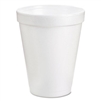Dart White Styro Foam Cups 8 Ounce Styrofoam Hot or Cold 1000ct