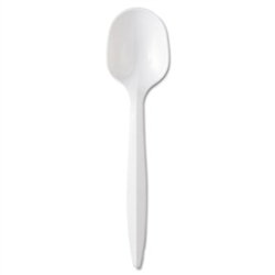 Medium weight Polypropylene Cutlery Utensils Economical Plastic Soup Spoons 1000ct