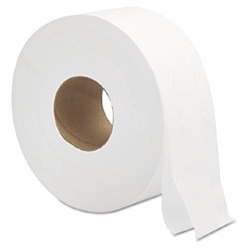 JRT Jumbo Toilet Tissue Paper Rolls 2-Ply In-House Brand 12 Rolls x 500' Each