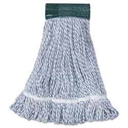 In-House Brand LARGE BLUE WHITE STRIPED Looped End Rayon Finish Mop Head - 1 Each.